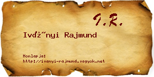 Iványi Rajmund névjegykártya