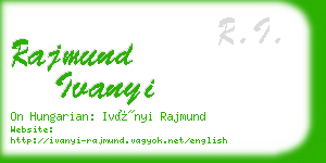 rajmund ivanyi business card